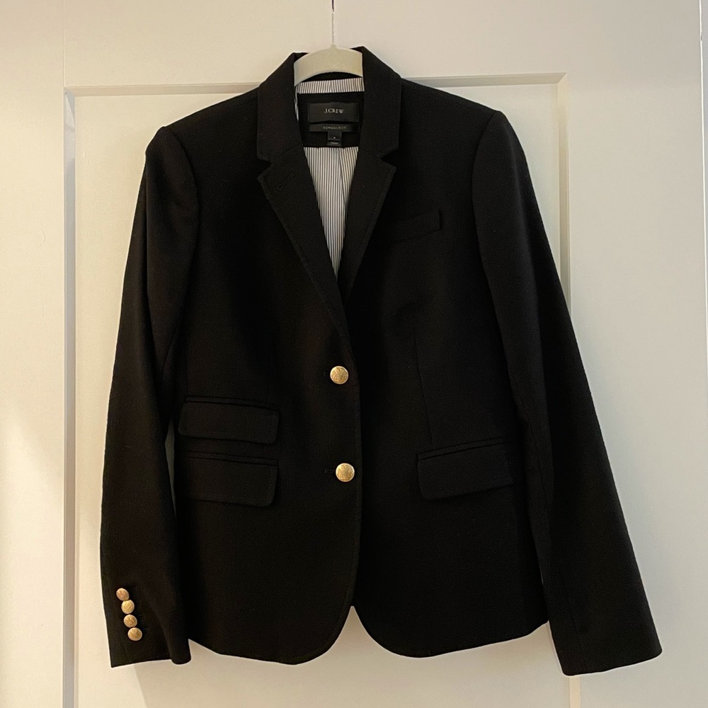 J. CREW Black Schoolboy Blazer